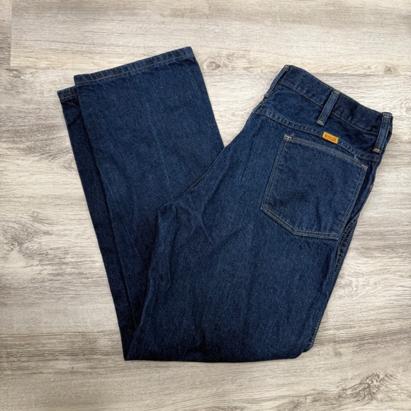Vintage Rustler Jeans Mens 38 Short Dark Wash Denim Pants Regular Fit - Picture 1 of 11